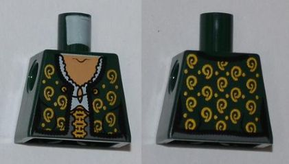 Torso PotC Female Vest with Gold Spirals over White Lace Blouse Pattern