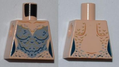 Torso PotC Mermaid Sand Blue Scales Pattern