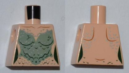 Torso PotC Mermaid Sand Green Scales Pattern