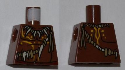 Torso PotC Bare Chest with Bone Necklace and Body Paint Pattern