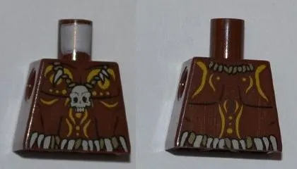 Torso PotC Bare Chest with Skull Necklace and Body Paint Pattern