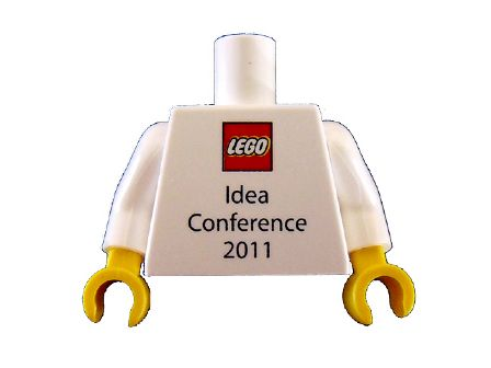 Torso LEGO Idea Conference 2011 Pattern / White Arms / Yellow Hands