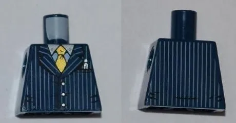 Torso Suit Pinstripe Jacket and Gold Tie Pattern