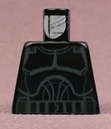 Torso SW Armor Clone Trooper Dark Bluish Gray Outline Pattern (Clone Wars)