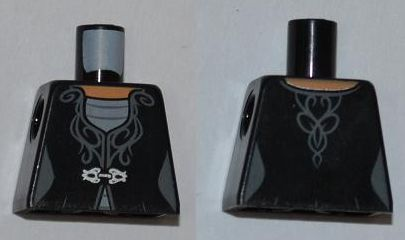 Torso Harry Potter Dress with Dark Bluish Gray Embroidery over Light Bluish Gray Inset Pattern