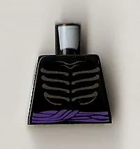 Torso Ninjago Skeleton Ribs Gray and Purple Waist Sash Pattern