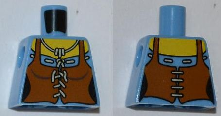 Torso Castle Kingdoms Female Corset with Brown Apron Pattern