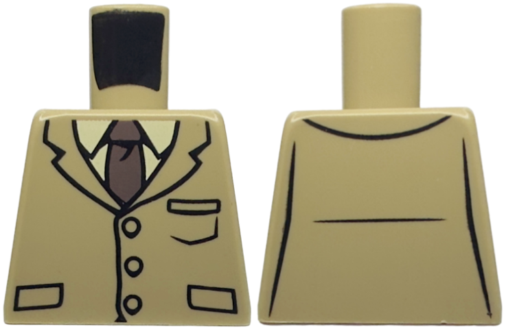 Torso Harry Potter Suit Jacket with Tie, 3 Buttons and Pockets Pattern