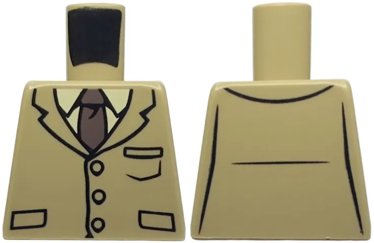 Torso Harry Potter Suit Jacket with Tie, 3 Buttons and Pockets Pattern