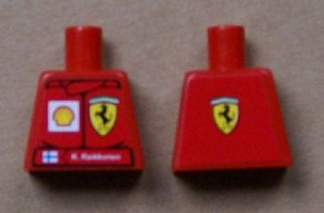 Torso Racers Ferrari/Shell front, Ferrari Logo back (Stickers) with K. Raikkonen Name Pattern