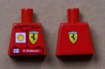 Torso Racers Ferrari/Shell front, Ferrari Logo back (Stickers) with K. Raikkonen Name Pattern