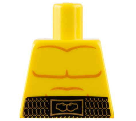 Torso Bare Chest with Body Lines and Black Boxing Belt Pattern