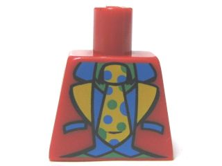 Torso Jacket with Blue and Yellow Lapels, Blue Vest, Green Shirt and Yellow Tie with Polka Dots Pattern (Clown Suit)