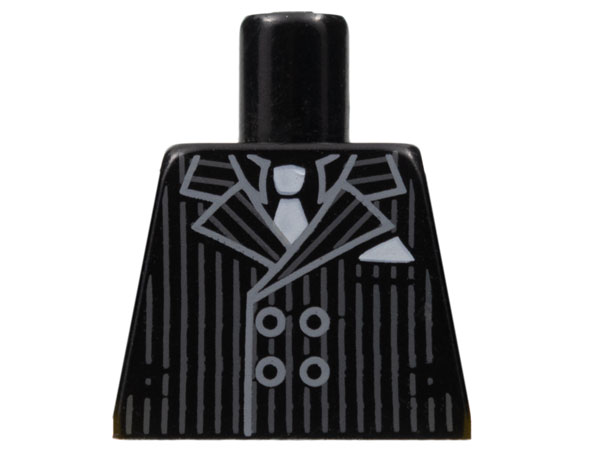 Torso Pinstripe Suit Jacket and White Tie Pattern