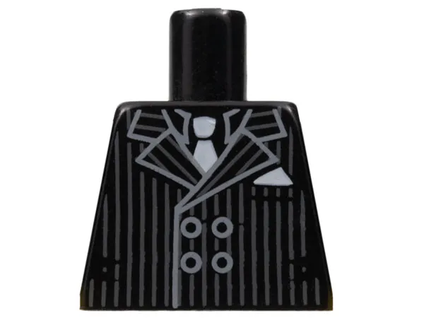 Torso Pinstripe Suit Jacket and White Tie Pattern