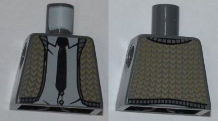 Torso Harry Potter Vest Knit Herringbone with Black Tie Pattern