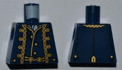 Torso PotC Uniform Jacket over Vest with Gold Trim Pattern