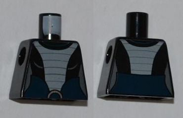 Torso SW Light Bluish Gray Armor Bib Pattern (Asajj Ventress 7957)