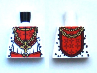 Torso Castle Kingdoms Gold Chain with Cross and Fur Trim Pattern