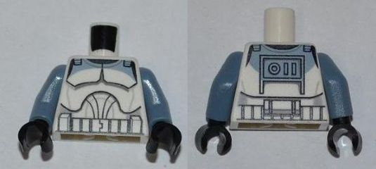 Torso SW Wolfpack Clone Trooper Pattern / Sand Blue Arms / Black Hands