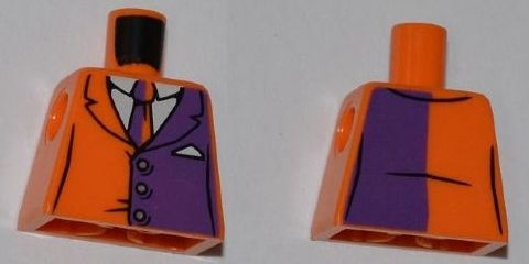 Torso Batman Suit with Dark Purple Half Panel and Tie Pattern