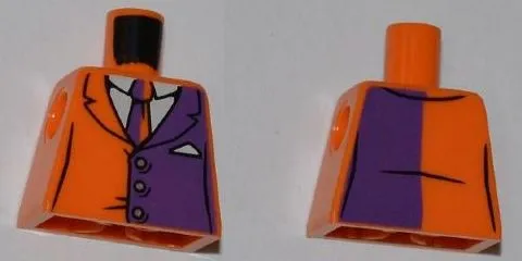 Torso Batman Suit with Dark Purple Half Panel and Tie Pattern