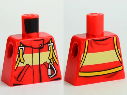 Torso Fire Suit with Stripe and Harness with Carabiner Pattern