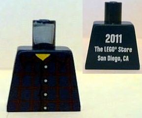 Torso Studios Plaid Button Shirt Front, 2011 The LEGO Store San Diego, CA Back Pattern