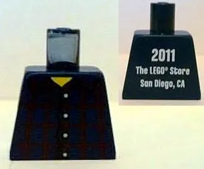Torso Studios Plaid Button Shirt Front, 2011 The LEGO Store San Diego, CA Back Pattern