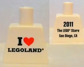 Torso I love Legoland Front, 2011 The LEGO Store San Diego, CA Back Pattern
