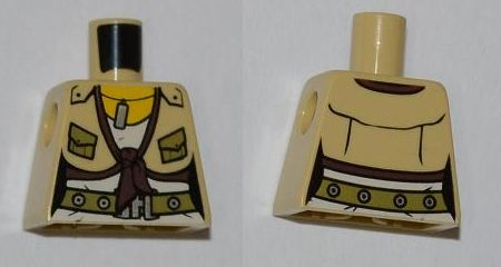 Torso Dino Shirt with Knot and Pockets, Belt and ID Tag Pattern