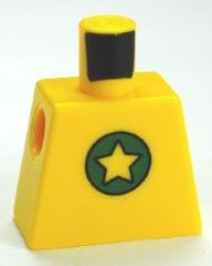 Torso SpongeBob with Yellow Star on Green Circle Pattern