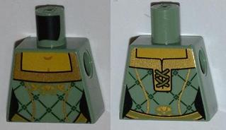 Torso Castle Kingdoms Female Corset with Gold Trimmed Front and Rectangular Neckline Pattern