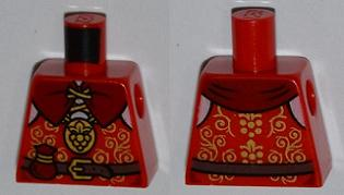 Torso Castle Kingdoms Gold Trimmed Vest with Purse and Belt Pattern