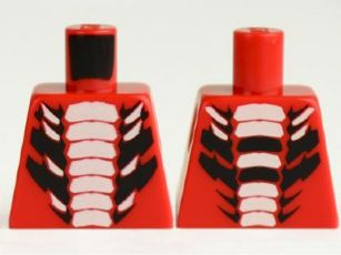 Torso Ninjago Snake with White and Large Black Scales Pattern