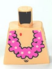 Torso SpongeBob with Navel and Pink Lei Pattern