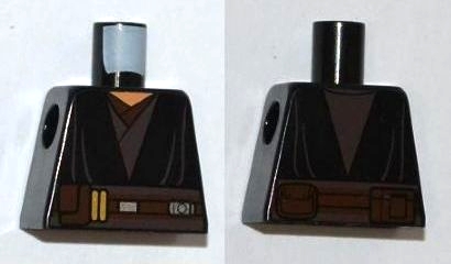 Torso SW Jedi Robe, Dark Brown Belt Pattern (Anakin Clone Wars)