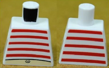 Torso SpongeBob Red Stripes and Navel Pattern