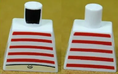 Torso SpongeBob Red Stripes and Navel Pattern