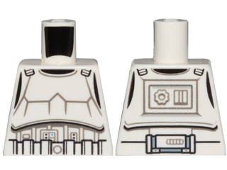 Torso SW Armor Stormtrooper, Detailed Armor with Shoulder Belts Pattern