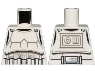 Torso SW Armor Stormtrooper, Detailed Armor with Shoulder Belts Pattern