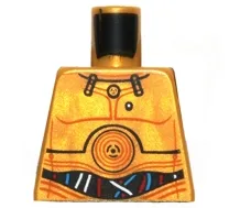 Torso SW C-3PO with Blue, Red and White Wires Pattern