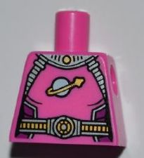 Torso Spacesuit Female with Belts and Classic Space Logo Pattern