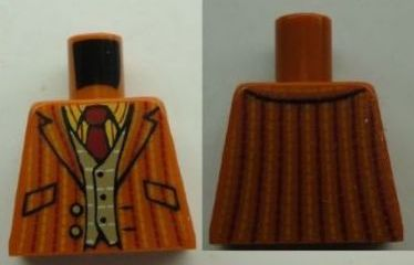 Torso Harry Potter Pinstripe Suit Jacket, Dark Tan Vest and Red Tie Pattern