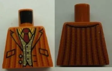 Torso Harry Potter Pinstripe Suit Jacket, Dark Tan Vest and Red Tie Pattern