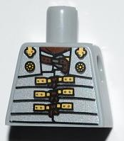 Torso Armor Vest Roman Soldier with Gold Buckles Pattern