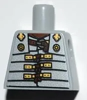 Torso Armor Vest Roman Soldier with Gold Buckles Pattern