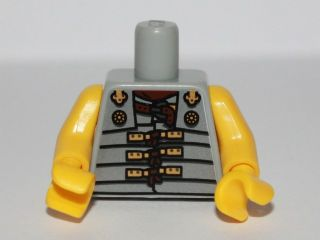 Torso Armor Vest Roman Soldier with Gold Buckles Pattern / Yellow Arms / Yellow Hands