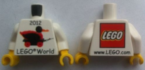 Torso LEGO World Denmark 2012 and Duck Pattern / White Arms / Yellow Hands