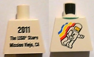 Torso Classic Space Minifigure Floating Front, 2011 The LEGO Store Mission Viejo, CA Back Pattern